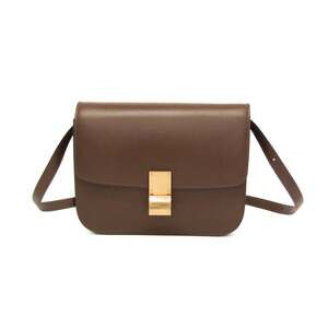 Celine Classic Box Medium 189173 Women's Leather Shoulder Bag Brown,Camel